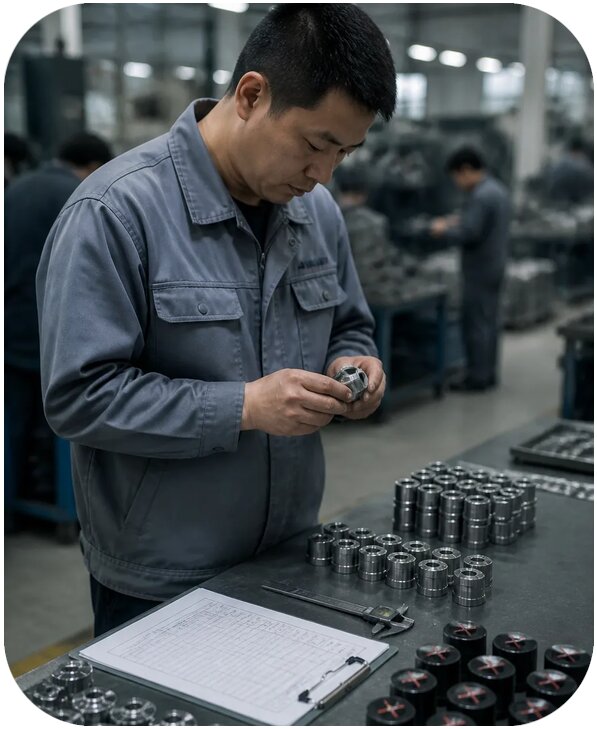 Контроль устранения производственных дефектов на фабрике в Китае